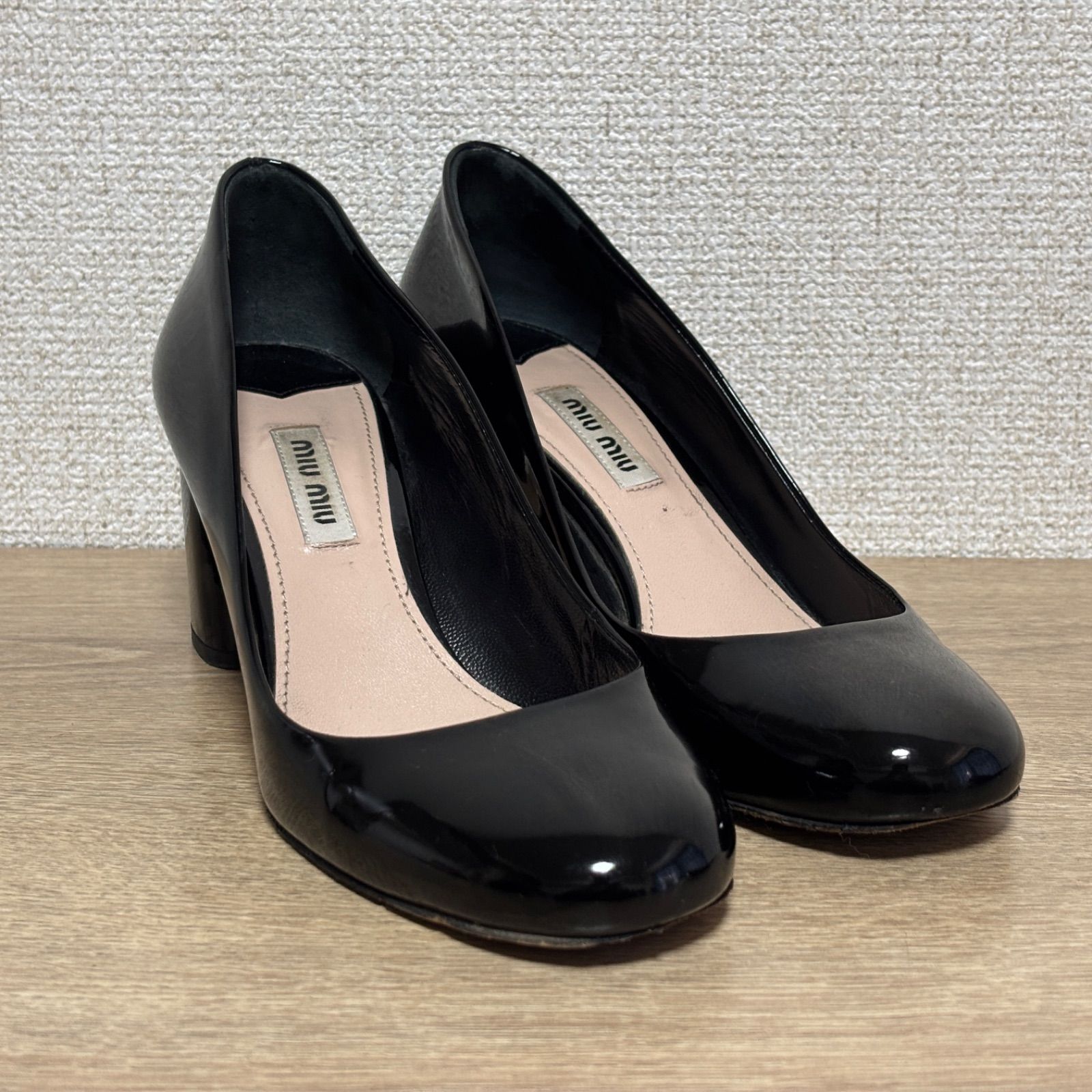 MIU MIU ミュウミュウ パンプス ヒール エナメル パテント レザー