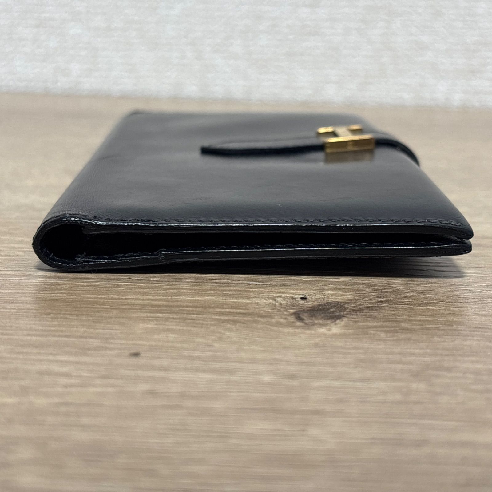 HERMES エルメス ベアン ボックスカーフ 長財布 二つ折り H金具