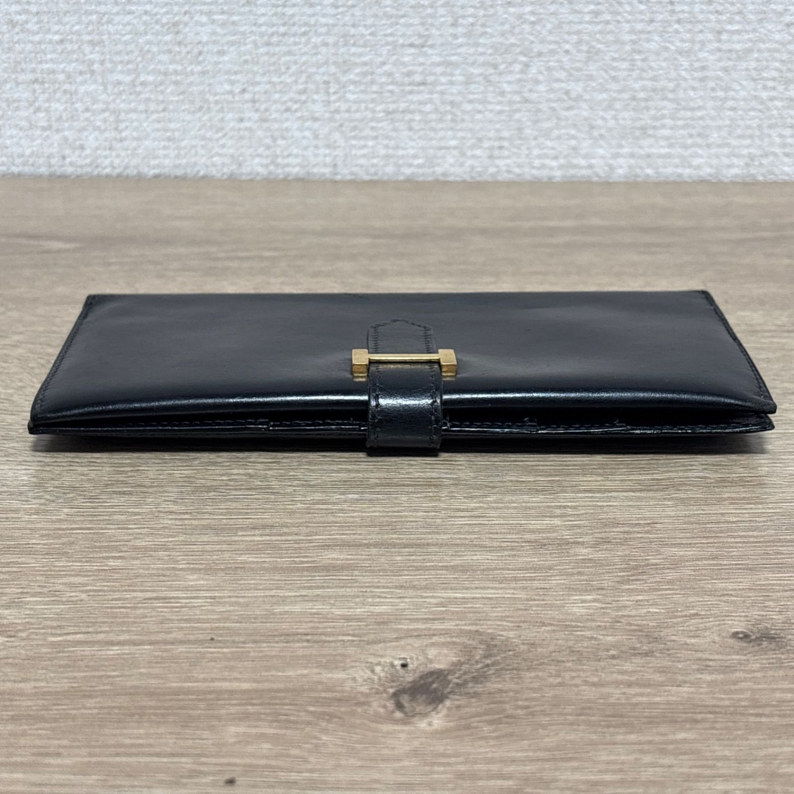 HERMES エルメス ベアン ボックスカーフ 長財布 二つ折り H金具