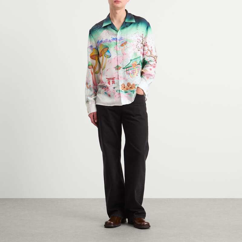 カサブランカ メンズ トップス シャツ シルク Casablanca Silk Twill