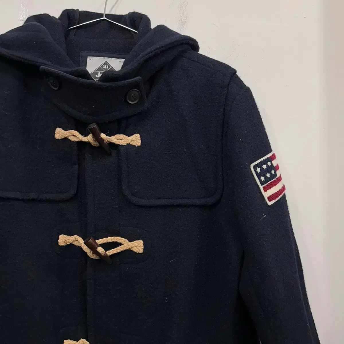 ジープ 星条旗 フリース ロゴ フード ダッフルコート