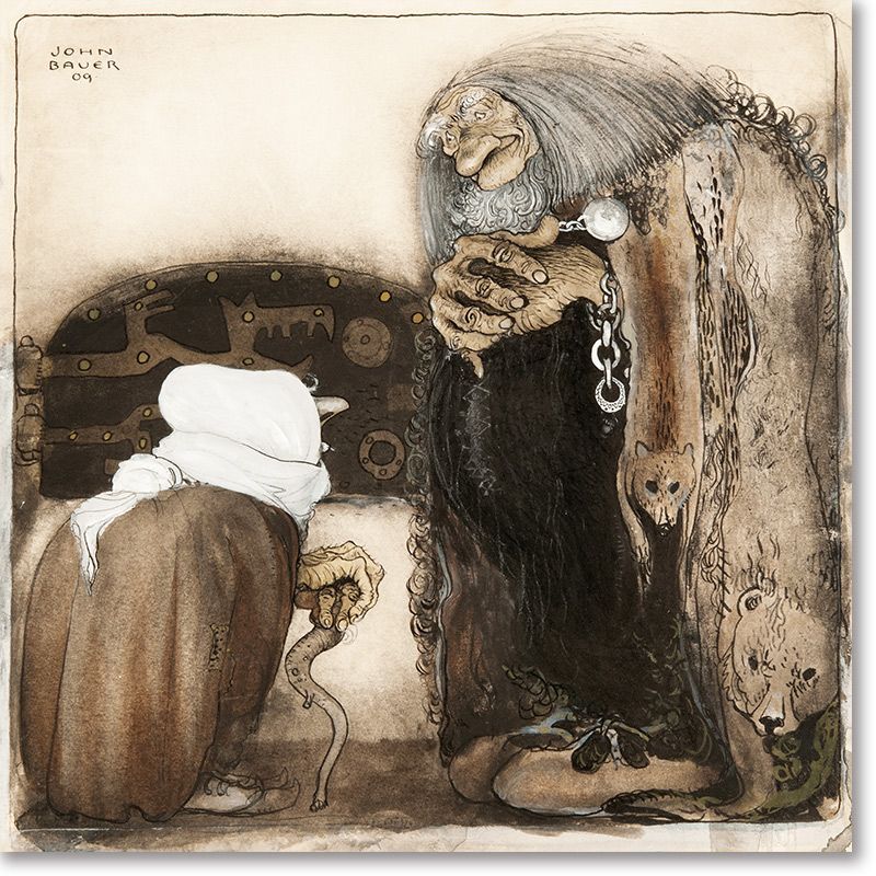 A2サイズ ヨン・バウエル ポスター 二人のトロール スウェーデン 北欧