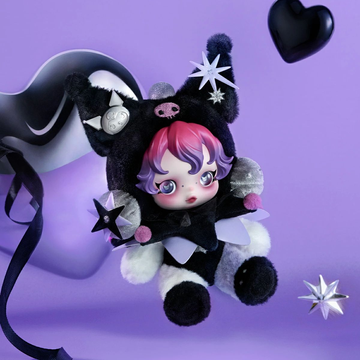 保証 SKULLPANDA KUROMI ぬいぐるみペンダント クロミ スカルパンダ コラボ POP MART ポップマート