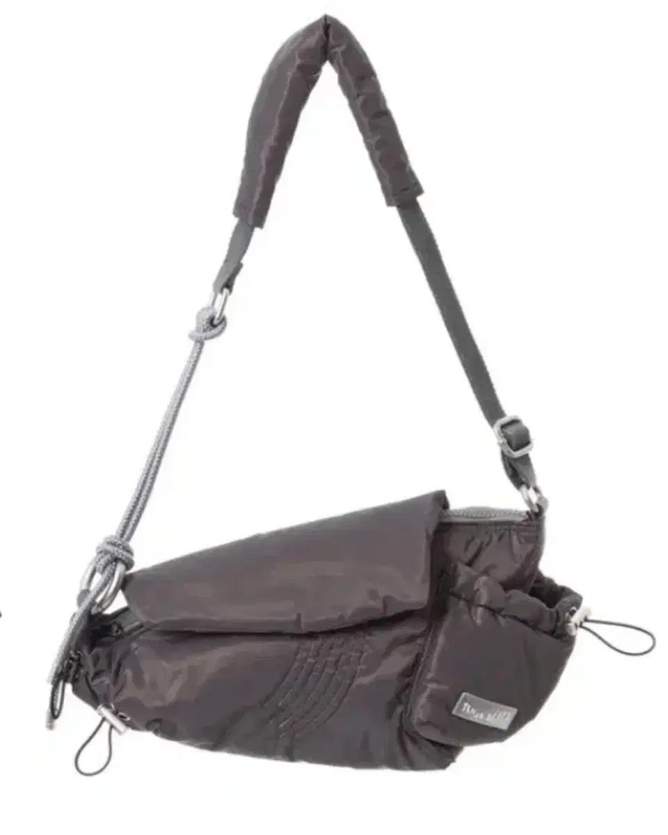 파히島テン ダンス アシンメトリー クロスバッグ チャコール