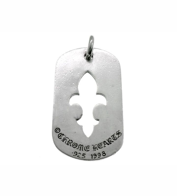 クロムハーツ CHROME HEARTS D TAG LRG CO BS FLUER カットアウト BSフ ラージ ドッグタグ ネックレス トップ 46951