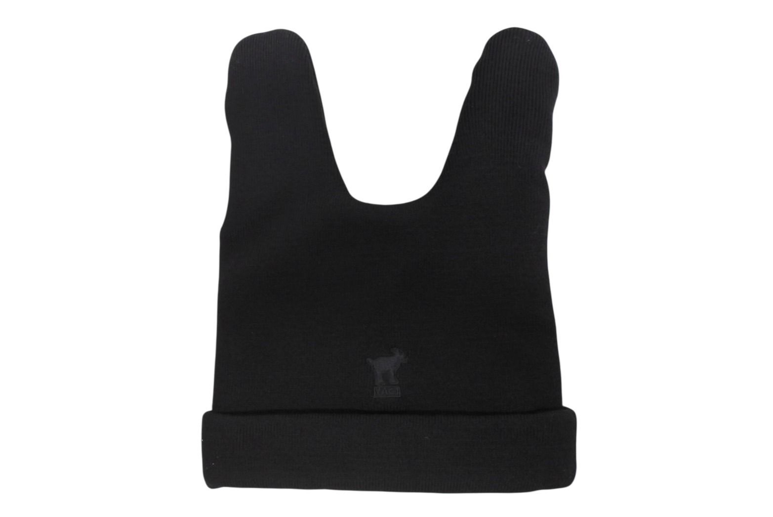 KANGOL YAGI カンゴール ヤギ Rabbit Ears Cuffed Beanie ウサギ耳 サイズ190 ブラック 刺繍 010687