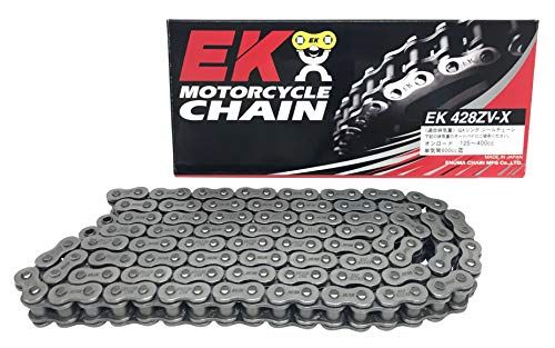 EK イーケー QXリングシールチェーン 428 ZVX スチール 120 L セミプレスクリップジョイント
