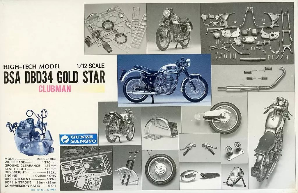 中古】プラモデル 1/12 BSA DBD34 ゴールドスター クラブマン 「HIGH