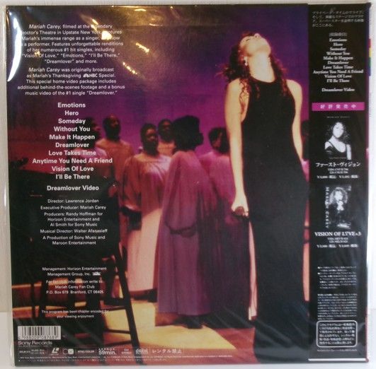 格安 マライア・キャリー Mariah Carey ライブ映像 レーザーディスク