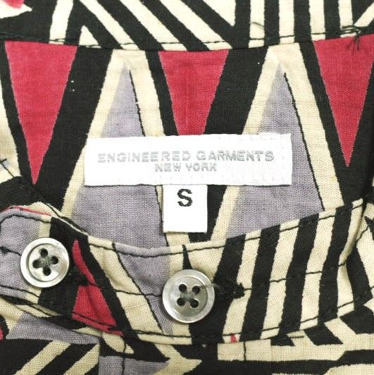 Engineered Garments エンジニアードガーメンツ 23SS NEPENTHES限定 BANDED COLLAR SHIRT ？ AFRICAN PRINT バンドカラーロングシャツ S Engineered Garments エンジニアードガーメンツ 23SS アメリカ製