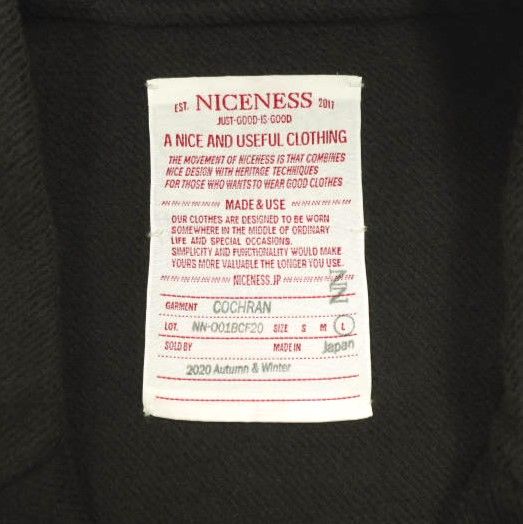 NICENESS ナイスネス 20AW 日本製 COCHRAN 接結綿ビーバー オーバー 