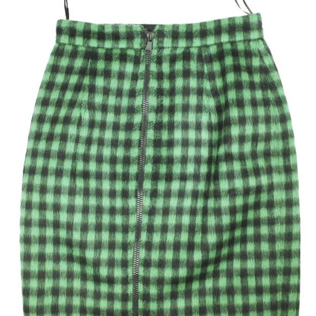 N°21 ヌメロヴェントゥーノ 22AW ヴィシーチェックシャギースカート 22I-C151-3001 40 GREEN 定価75,900円 ロング タイト ペンシル ブロックチェック 神崎恵さん着用 ボトムス【新古品】【中古】【N°21】 N°21 - N°21 ヌメロヴェントゥーノ 22AW ヴィシーチェックシャギー