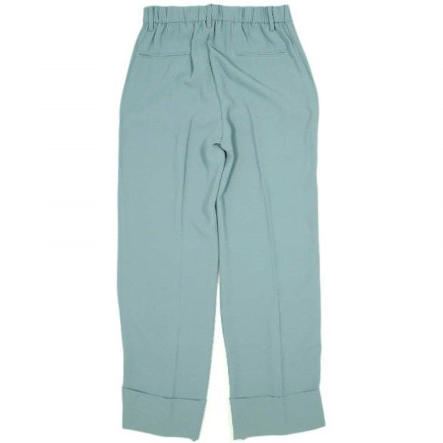 新品 N°21 ヌメロヴェントゥーノ 23AW ダブルヘム ノープリーツトラウザーズ 23AW-B011-5159 40 Green 定価72,600円 スラックス パンツ 新品 N°21 ヌメロヴェントゥーノ 23AW ダブルヘム ノープリーツ