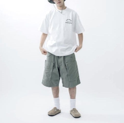 BEAMS JAPAN ビームスジャパン 22SS 日本製 Heli Crew Shorts ヘリクルーショーツ 11-25-2349-874 M SAGE コットンリップストップ カーゴ ショートパンツ ボトムス【中古】【BEAMS JAPAN】 BEAMS JAPAN ビームスジャパン 22SS 日本製 Heli Crew Shorts ヘリ