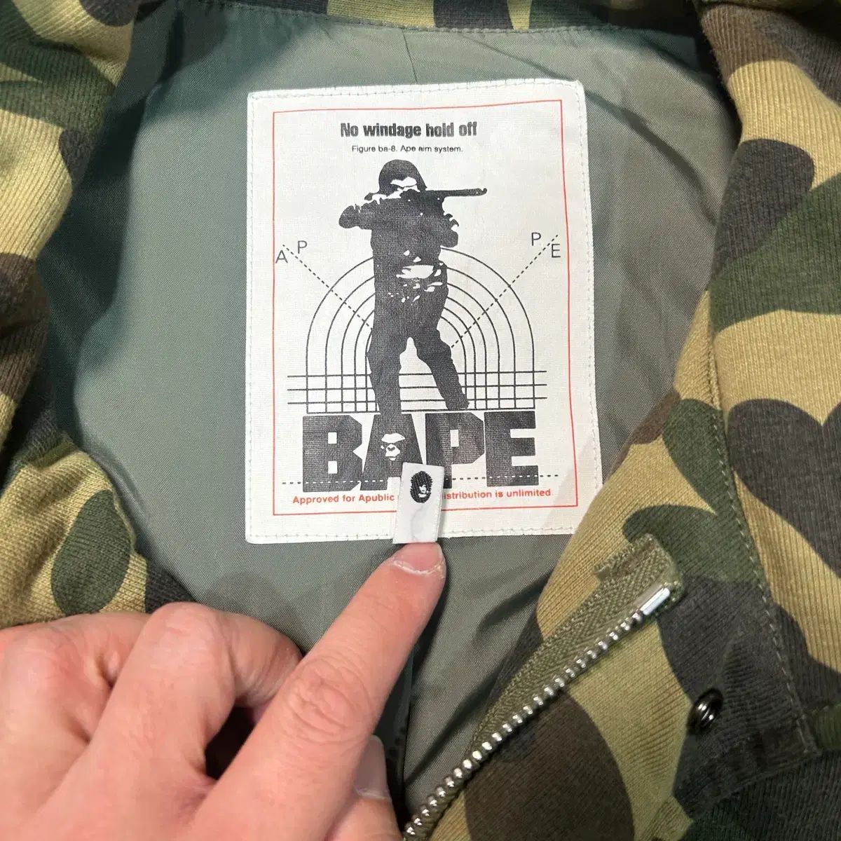 激レア 迷彩　ma1 old a bathing ape nigo期 L 90s A BATHING APE(アベイシングエイプ) 迷彩柄 M-65 ジャケット