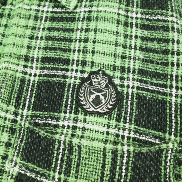 roarguns ロアーガンズ 24SS 日本製 PLAID ZIP SHIRTS カットオフチェックジップシャツ 24SGB-09 3 GREEN 長袖 roar ロアー トップス roarguns ロアーガンズ 24SS 日本製 PLAID ZIP SHIRTS カットオフ