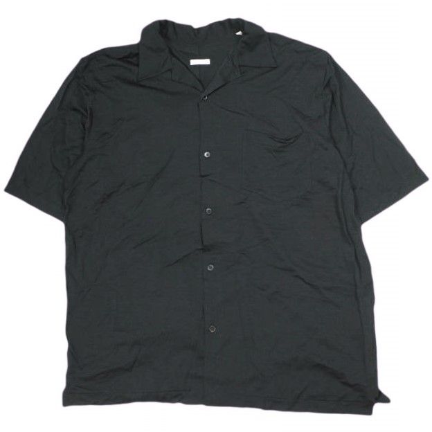 COMOLI コモリ 日本製 ウール天竺 半袖シャツ M 01 05010 3 NAVY 半袖 開襟 オープンカラー トップス g 9013