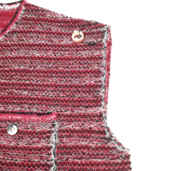 JUVENILE HALL ROLLCALL ジュベナイルホールロールコール 23AW オーバーサイズラメニットベスト 1953 Free RED セーター トップス JUVENILE HALL ROLLCALL ジュベナイルホールロールコール 23AW