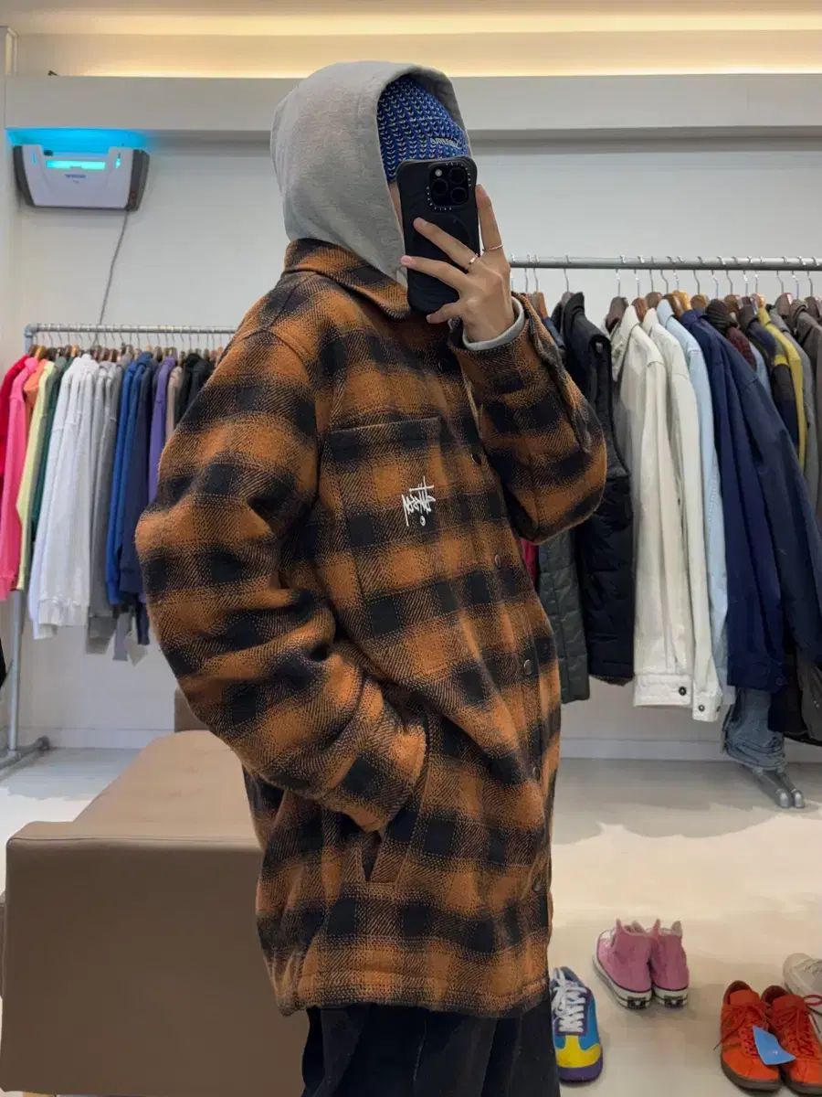 STUSSY ウール チェック フランネル シャツ ジャケット - メルカリ