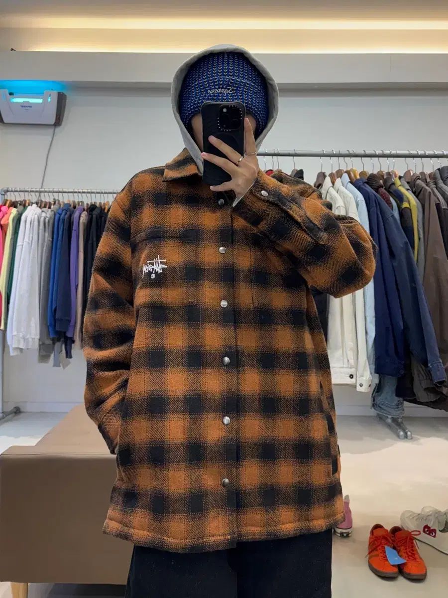 Stüssy フランネルチェックジャケット M Stüssy フランネルチェックジャケット M Stussy チェック柄ジャケット