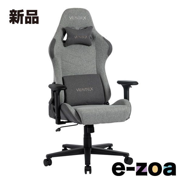 VESTEX（ベステックス） S1 カラーファブリック ゲーミングチェア グレー VES-S1GY (2644283)