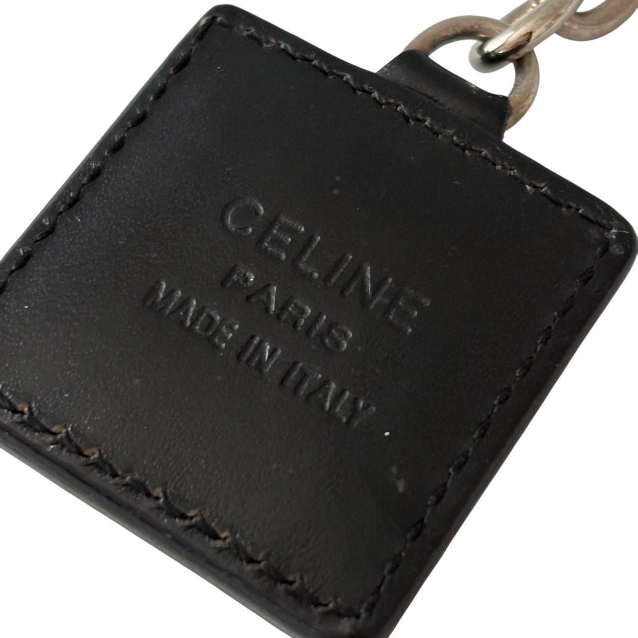 CELINE セリーヌ キーホルダー キーリング チャーム 小物 ロゴ レザー