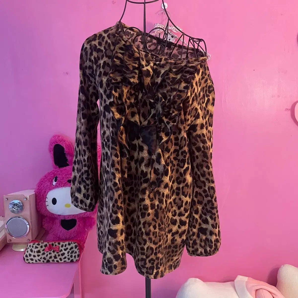 日本 ヴィンテージ ギャル ヒョウ柄 レオパード トップス - メルカリ