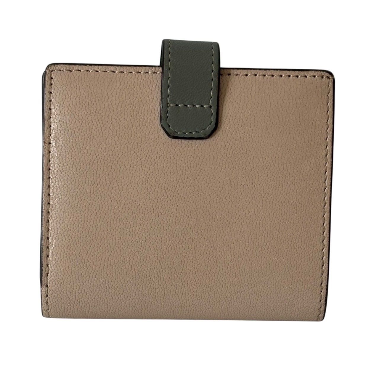 GIVENCHY ジバンシー 財布 二つ折り財布 折財布 コンパクトウォレット ミニ財布 ロゴ レザー ベージュ