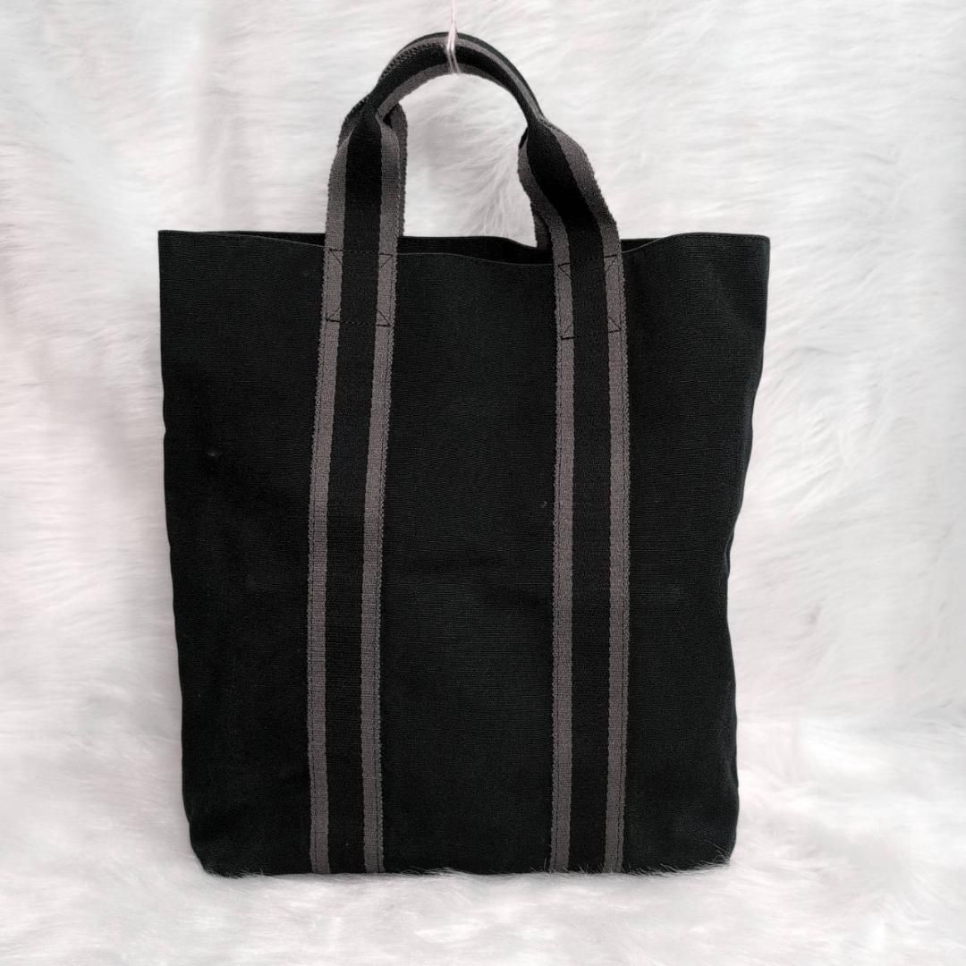 美品】 HERMES フールトゥ カバス トートバッグ ブラック ハンドバッグ 