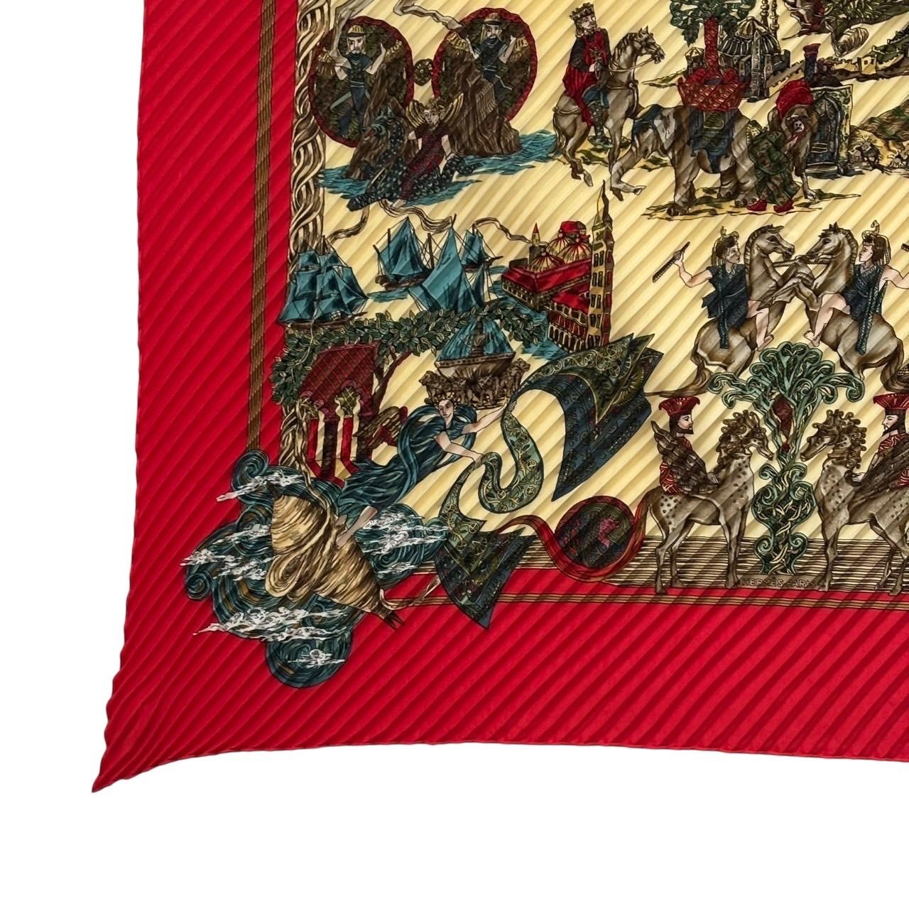 HERMES エルメス スカーフ プリーツスカーフ プリーツカレ カレ90 Au