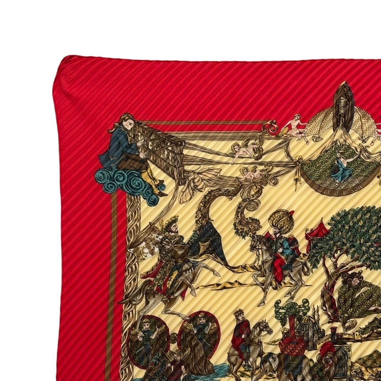 HERMES エルメス スカーフ プリーツスカーフ プリーツカレ カレ90 Au