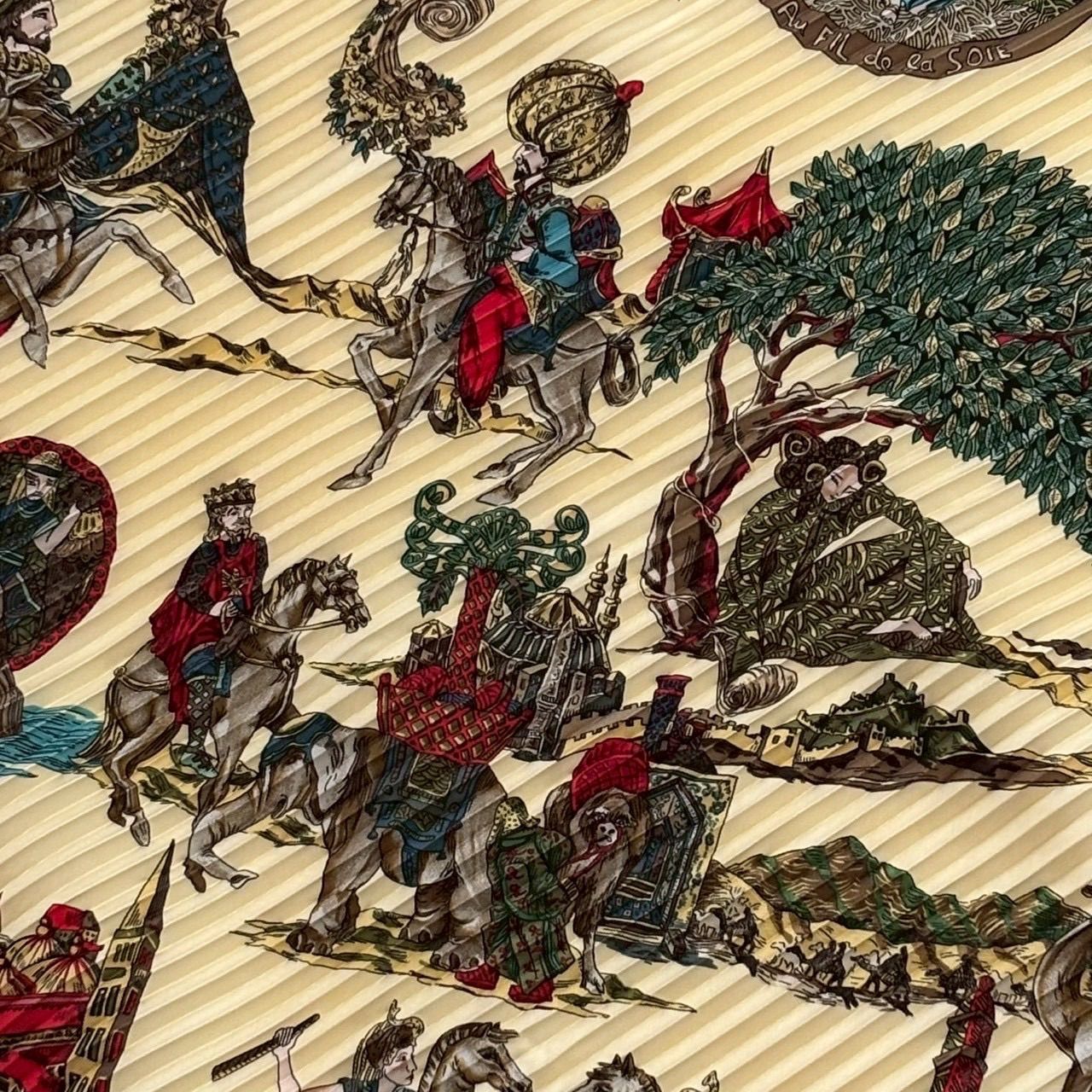 HERMES エルメス スカーフ プリーツスカーフ プリーツカレ カレ90 Au