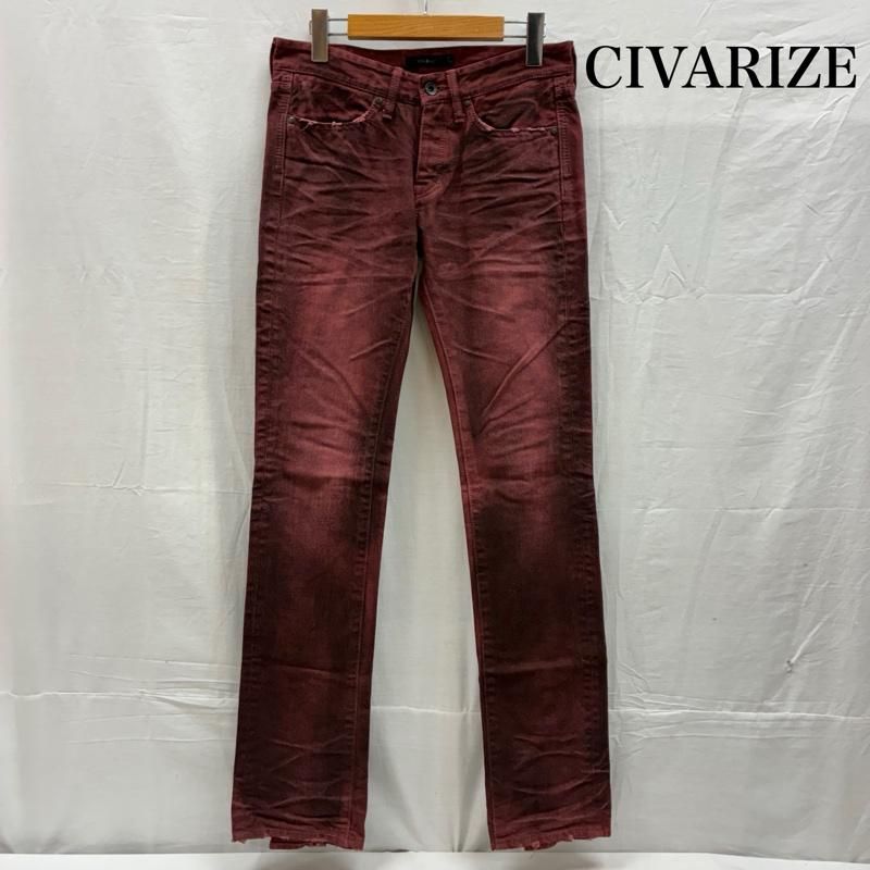 シウ゛ァーライズ クラッシュ ダメージ 後染め カラー ジーンズ スリム デニムパンツ 裾ジップ Y 2 K メンズ 42 ISItems 古着