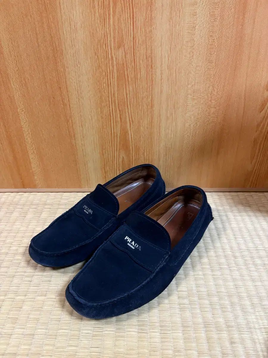 PRADA プラダ スウェード ドライビング シューズ 8 5