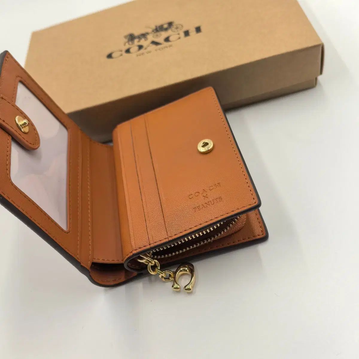 COACH スヌーピー 二つ折り財布 ブラウン 新品 フルセット CBN32
