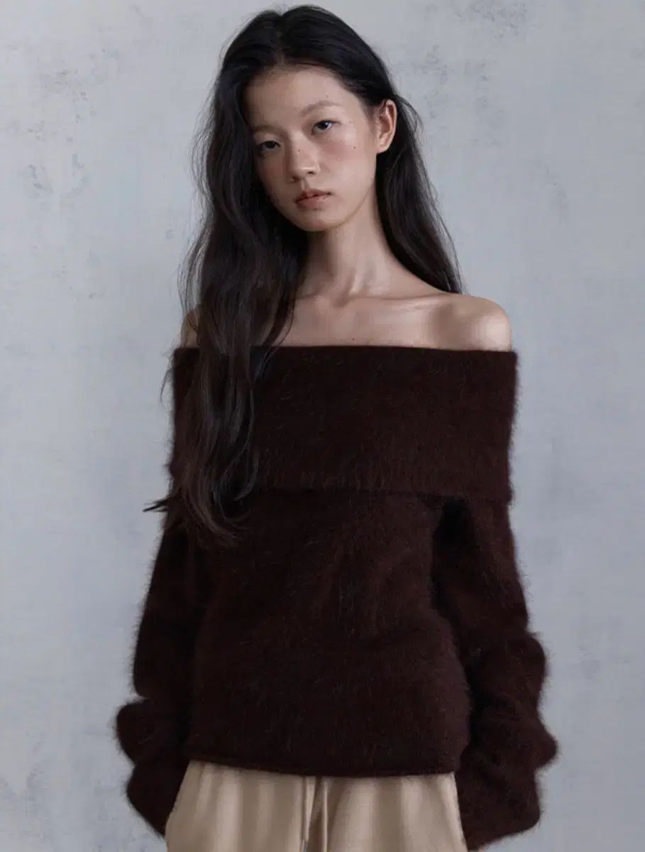 ODS アンゴラ オフショルダー バーガンディ