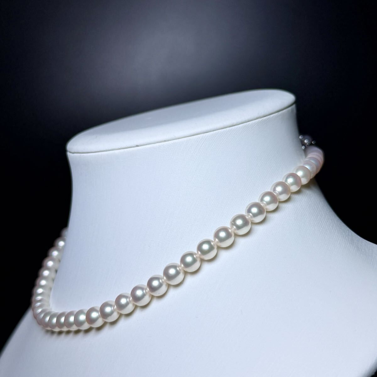 ホワイト パール ネックレス silver 真珠 アコヤ タサキ ミキモト ミキモトあこや真珠ホワイト真珠 ネックレス シルバー留め具