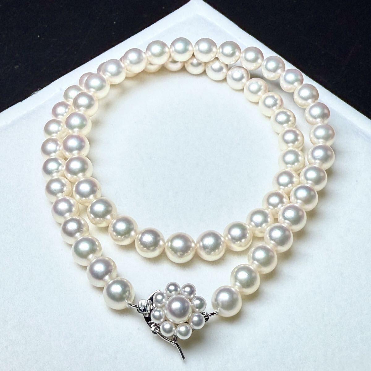 ホワイト パール ネックレス silver 真珠 アコヤ タサキ ミキモト 楽天市場】タサキ TASAKI K18WG ホワイトゴールド ネックレス ブラック