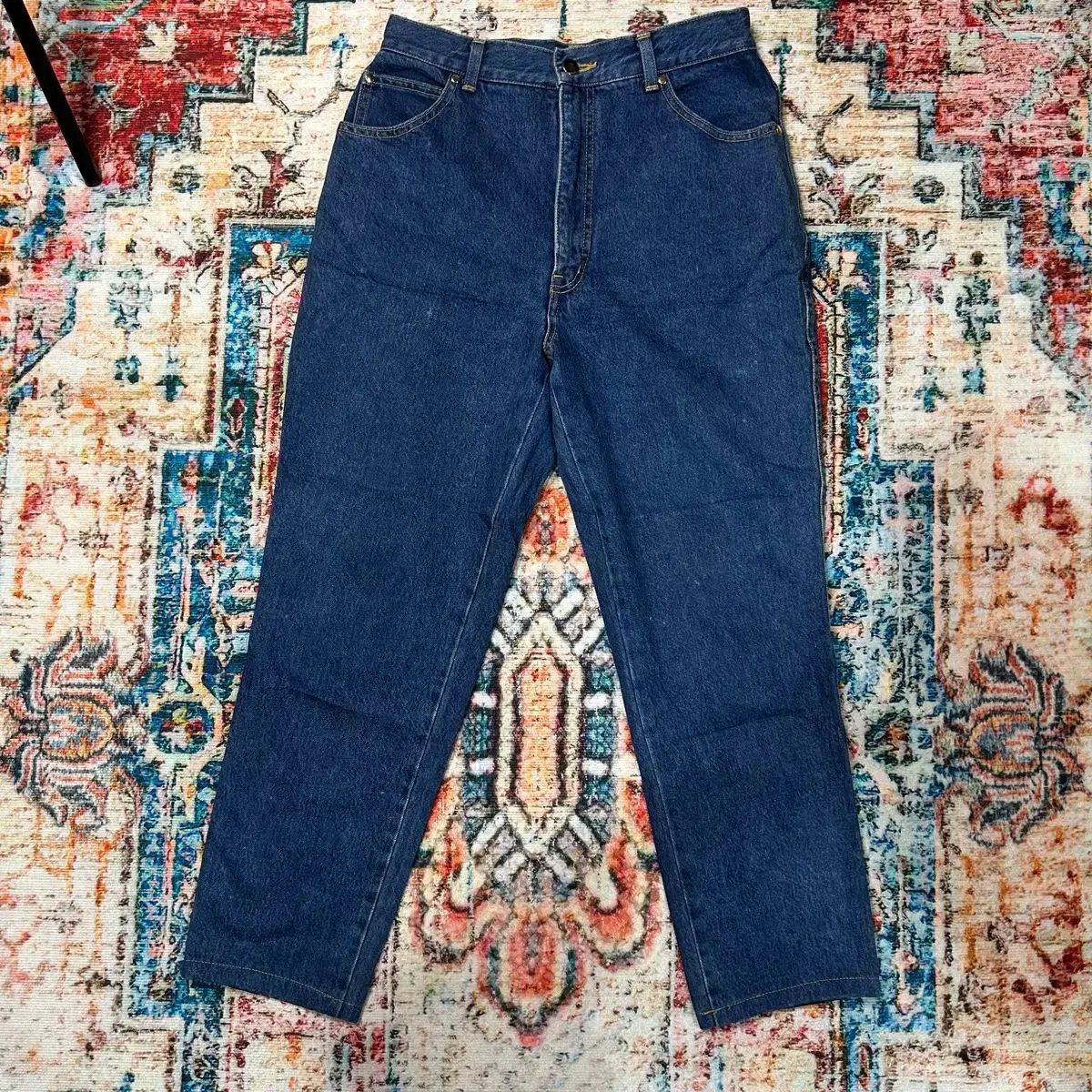 28 90 s イヴ サンローラン 刺繍 デニムパンツ