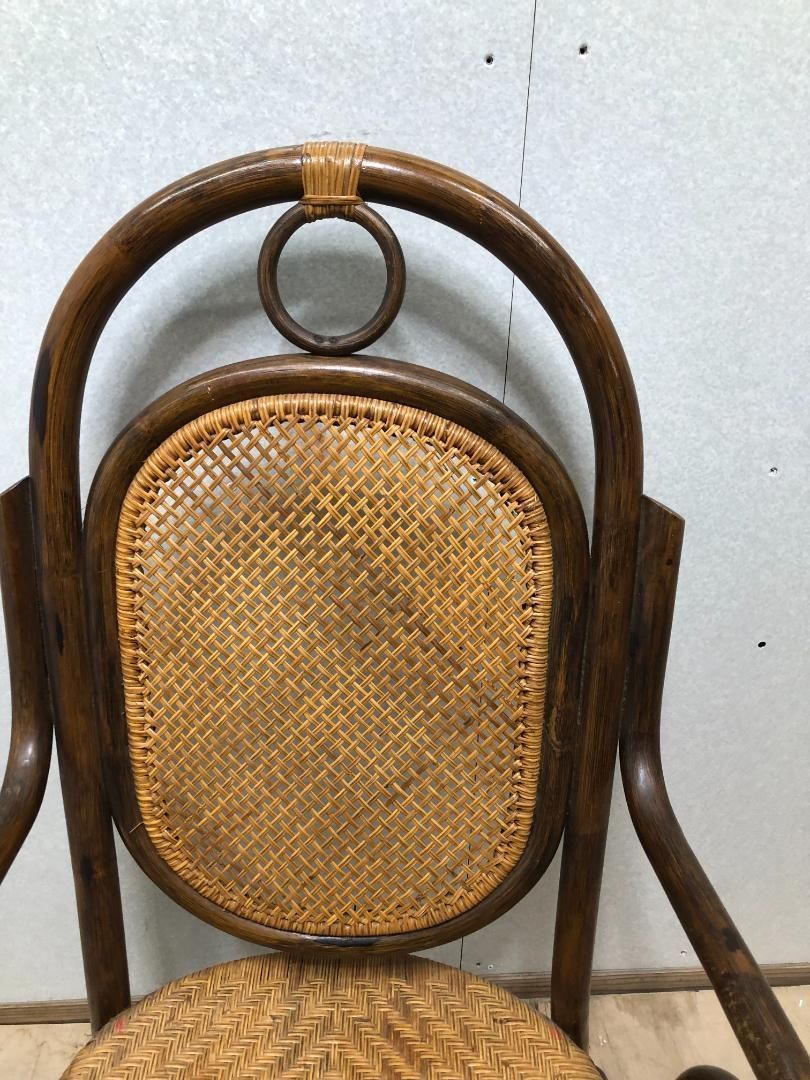 ラタンチェア イス ヴィンテージ ラタン 藤家具 250226-3 - メルカリ