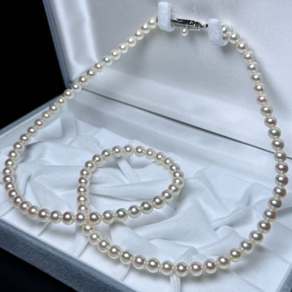 南洋真珠　ホワイト　照り強　K18 照り強 MIKIMOTO/ミキモト アコヤパール ホワイトピンク 5.52～6.01