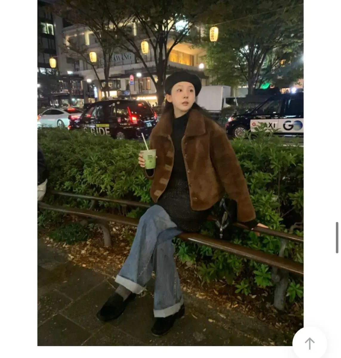 ゆいに リバーシブル ファージャケット ブラウン