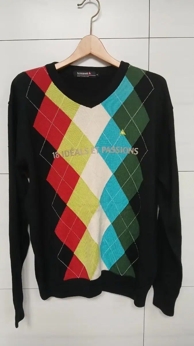 ルコックスポルティフ ゴルフ アーガイル ニット LL