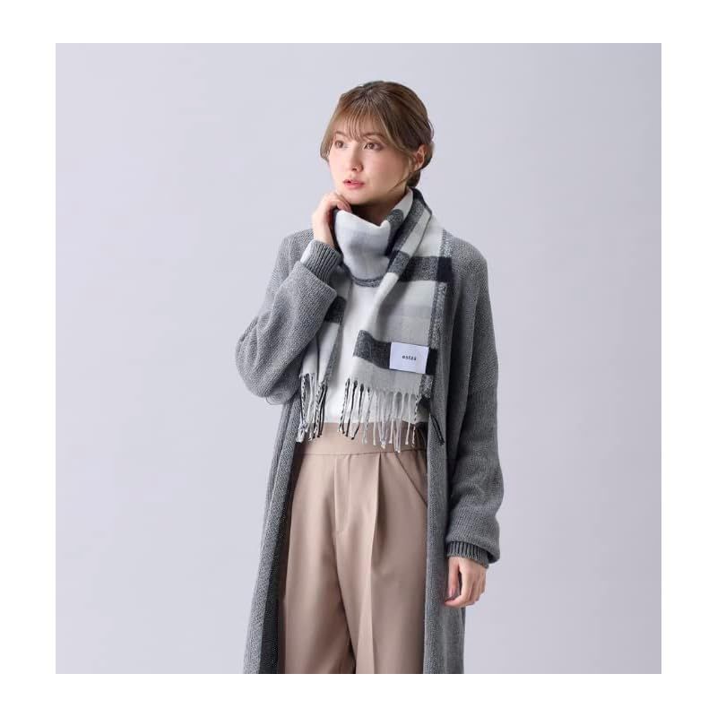 新品】 estaa (エスタ) レディース マフラー チェック パステル ラメ