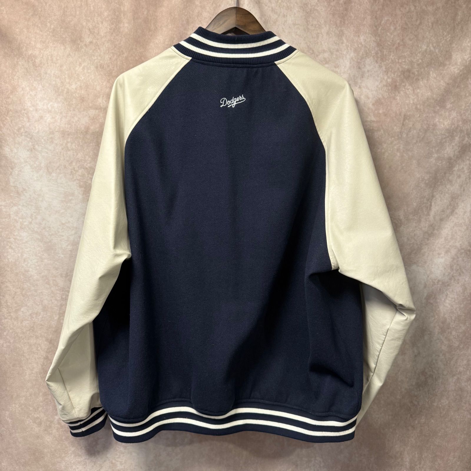 Perushu × LA Dodgers スタジャン LL ビッグシルエット ネイビー