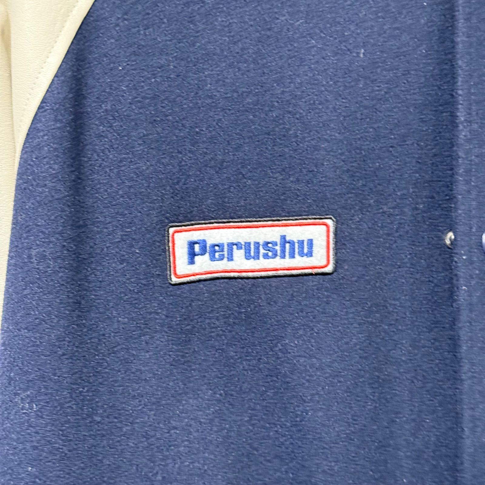 Perushu × LA Dodgers スタジャン LL ビッグシルエット ネイビー 624