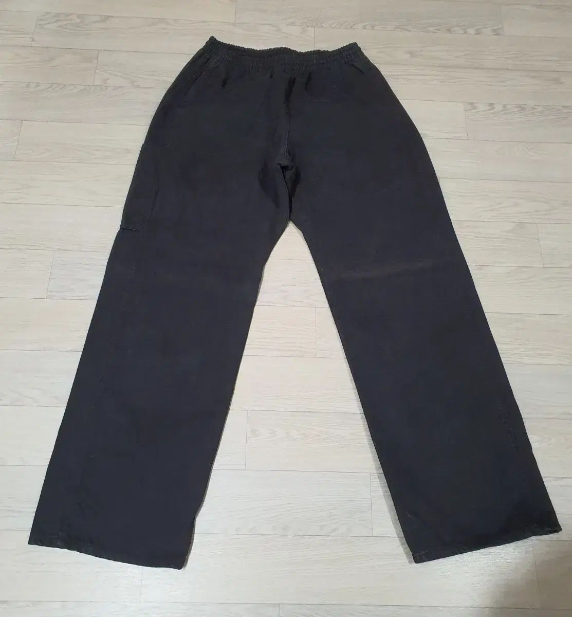 イージー GAP サテン カーゴ パンツ ブラック