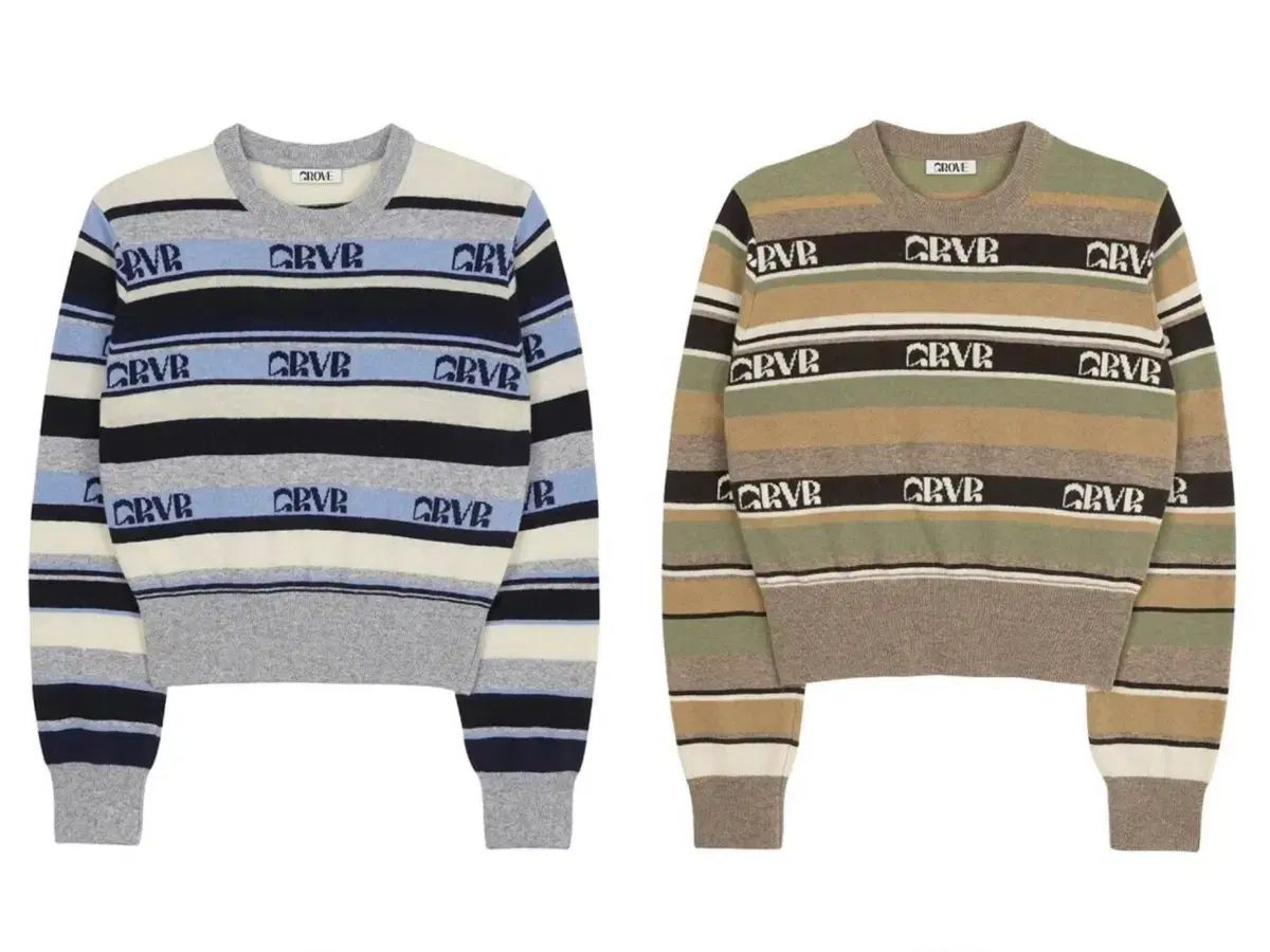 タグ付き グローブ GRVR ニット ブルー ブラウン ジョンウォン JUNGWON 着用