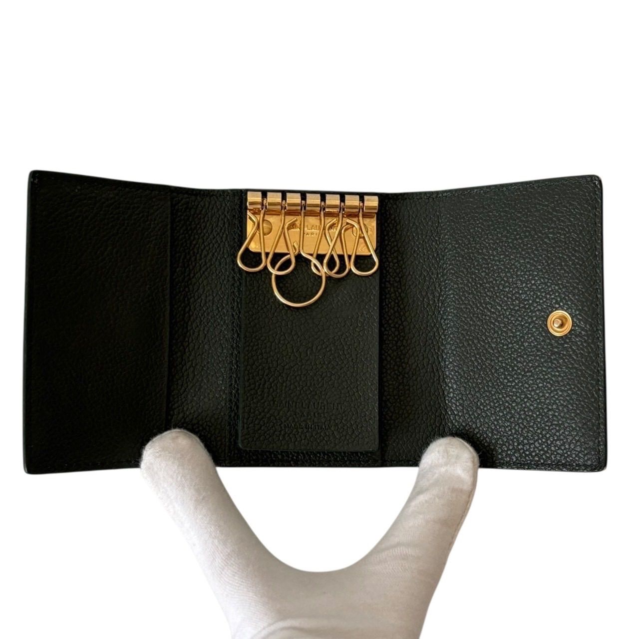 SAINT LAURENT サンローラン 6連 キーケース キーフック ロゴ レザー 