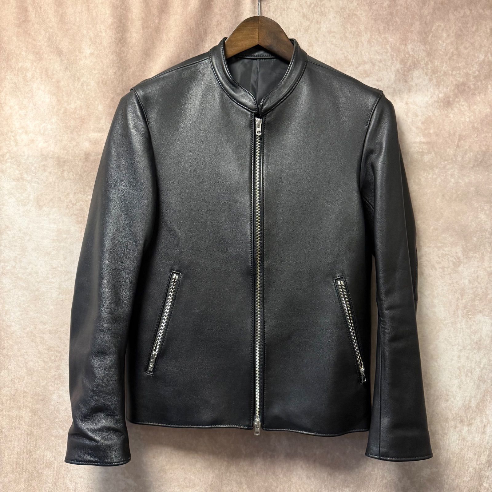LIDNM リドム シングルライダース レザージャケット ブラック M 羊革